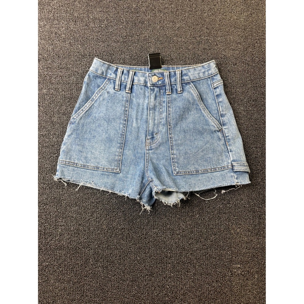 Wild Fable Highest Rise Denim Utility Carpenter Shorts Light Wash Blue Size 4